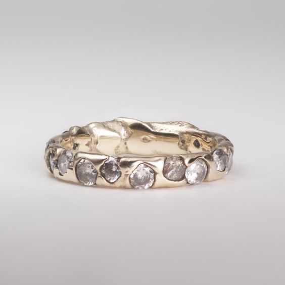 Antique-Style Zirconia Forged Ring
