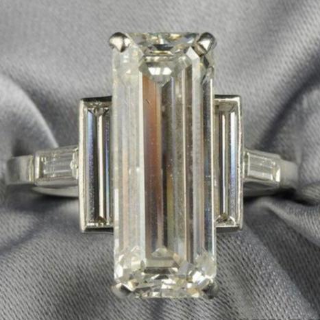 Retro Grey Glass Ring