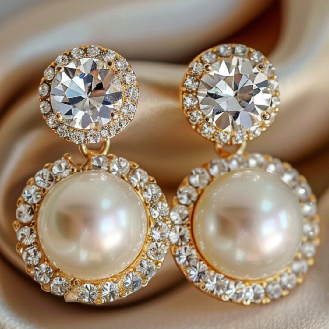 Radiant White Pearl Earrings