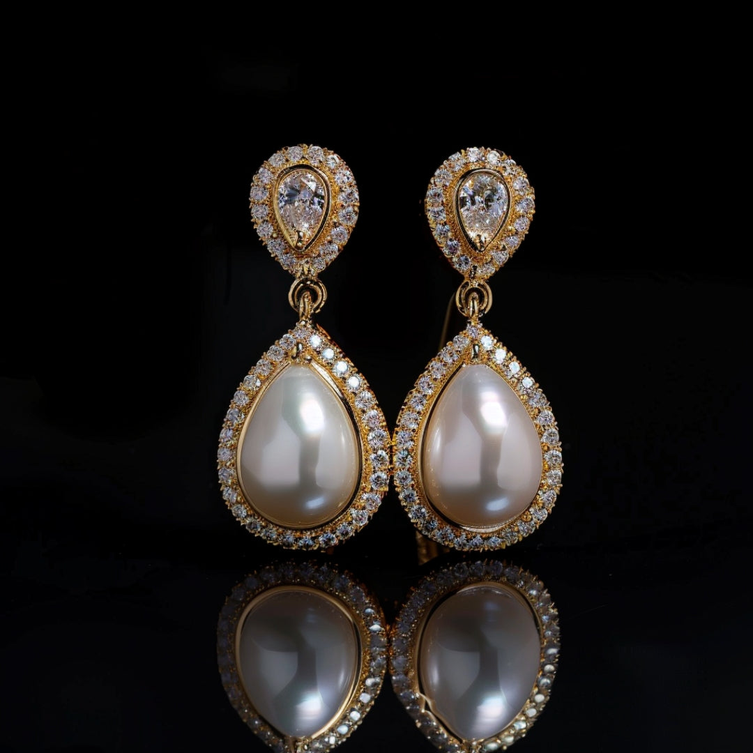 Teardrop Pearl Earrings