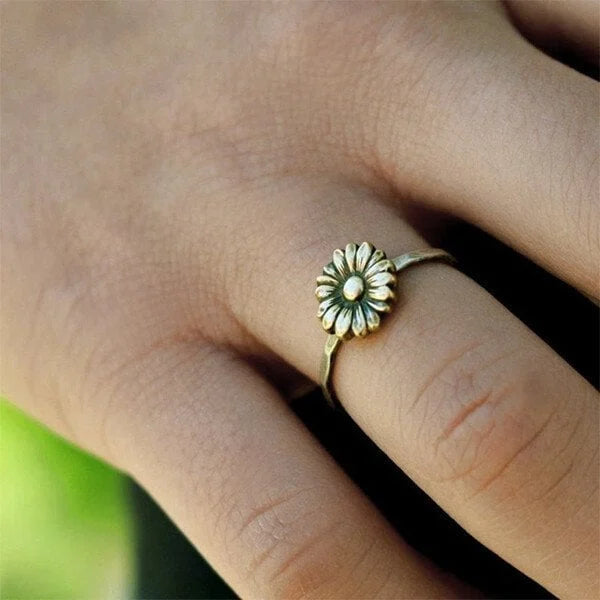 Golden Sunflower Ring