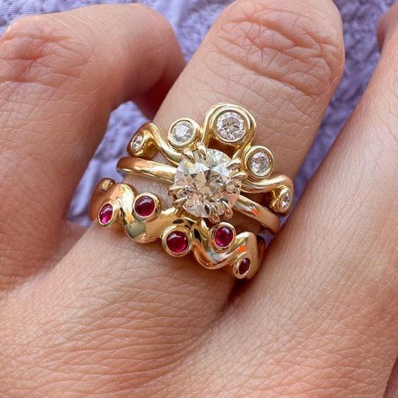 Retro Cocktail Ring Collection