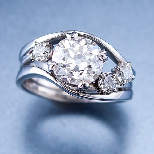 Classic Vintage Silver Diamond Ring