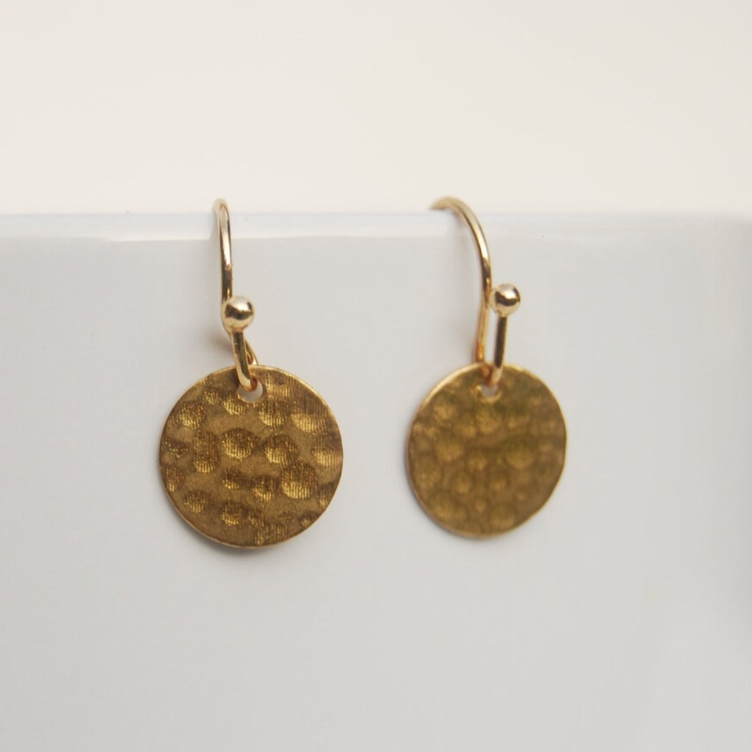 Classic Gold Round Earrings