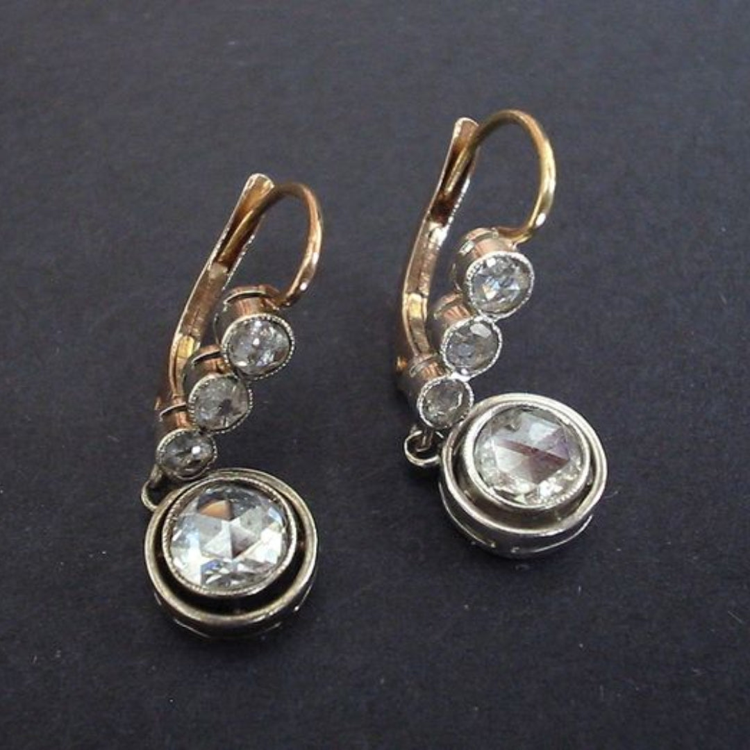 Classic Golden Zirconia Earrings