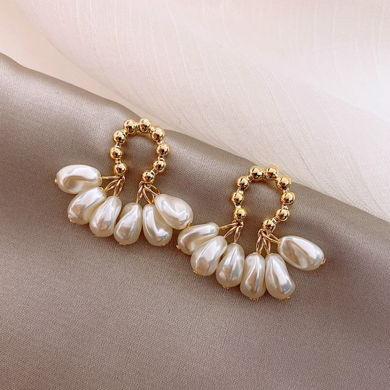 Elegant Baroque Pearl Drop Earrings