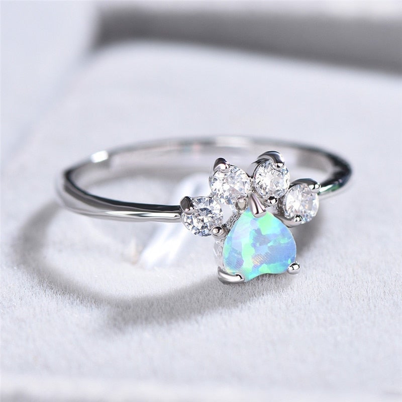 Opal & Zirconia Elegance Ring