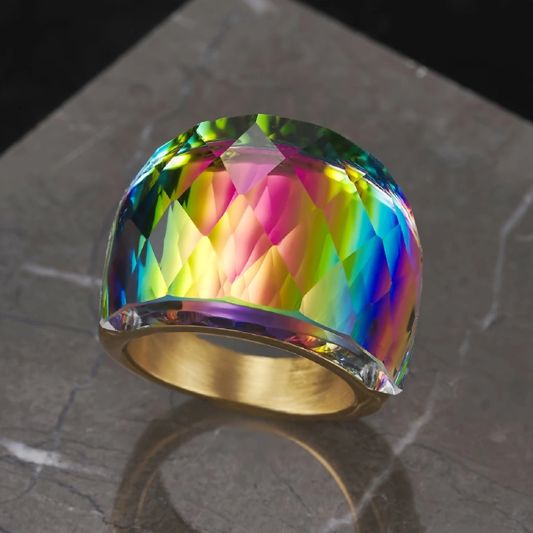 Vibrant Chromatic Gold Ring