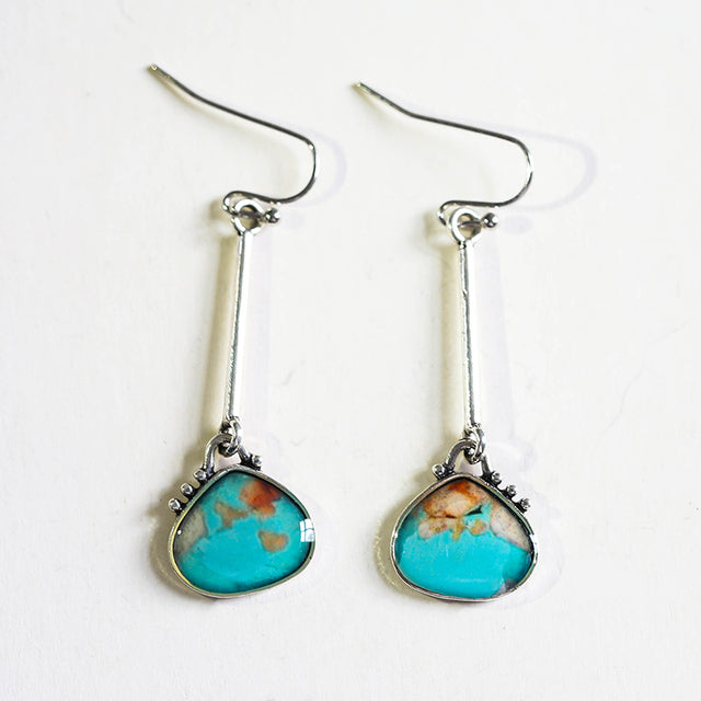 Retro Turquoise Stone Earrings