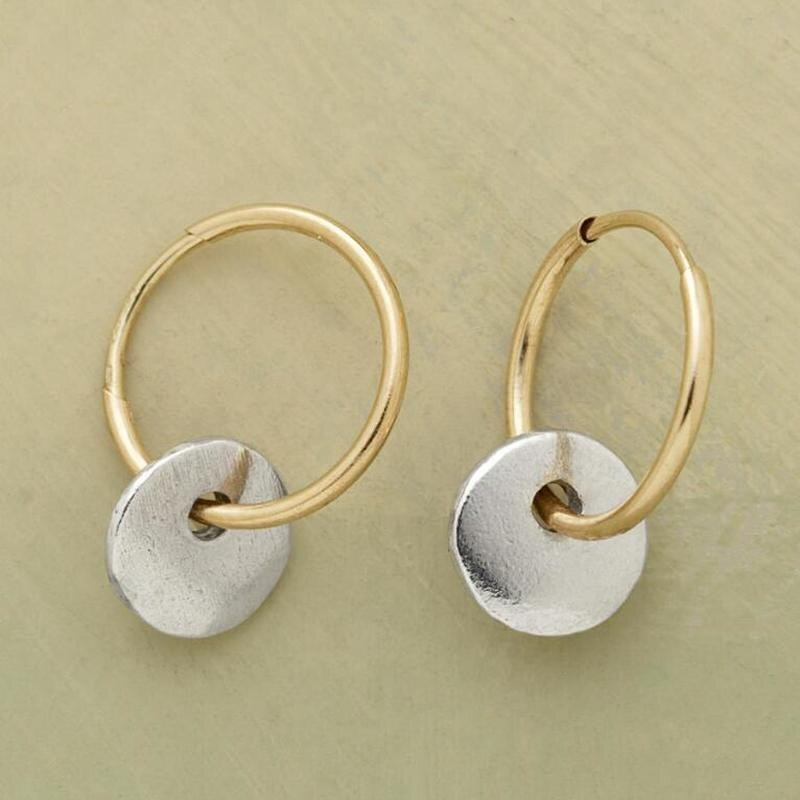 Gold and Silver Plated Hoop Earrings
