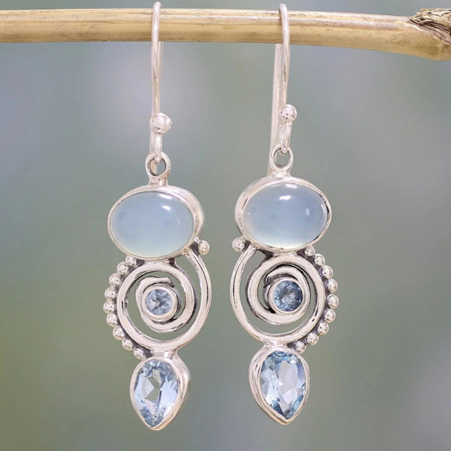 Classic Moonstone Drop Earrings