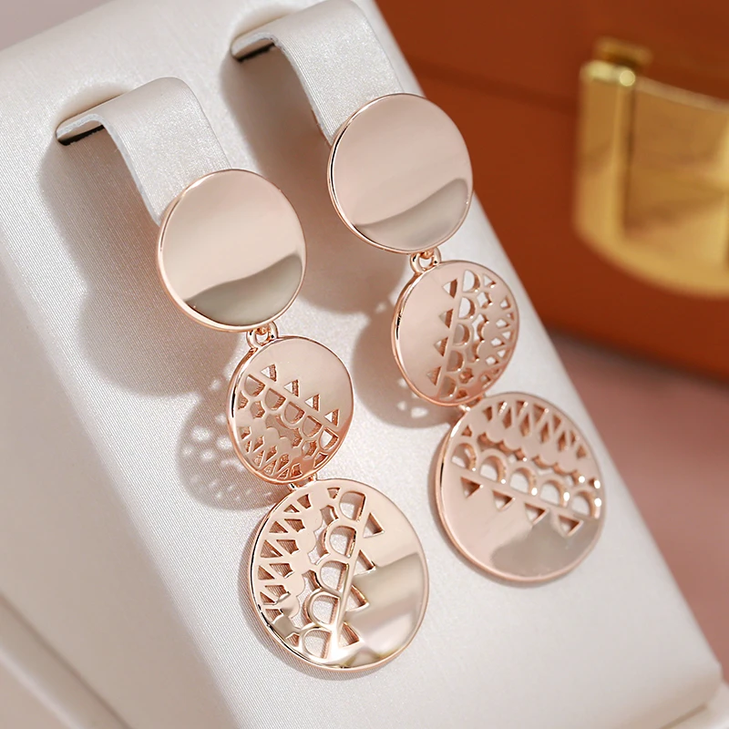 Chic Gold Rounded Earrings