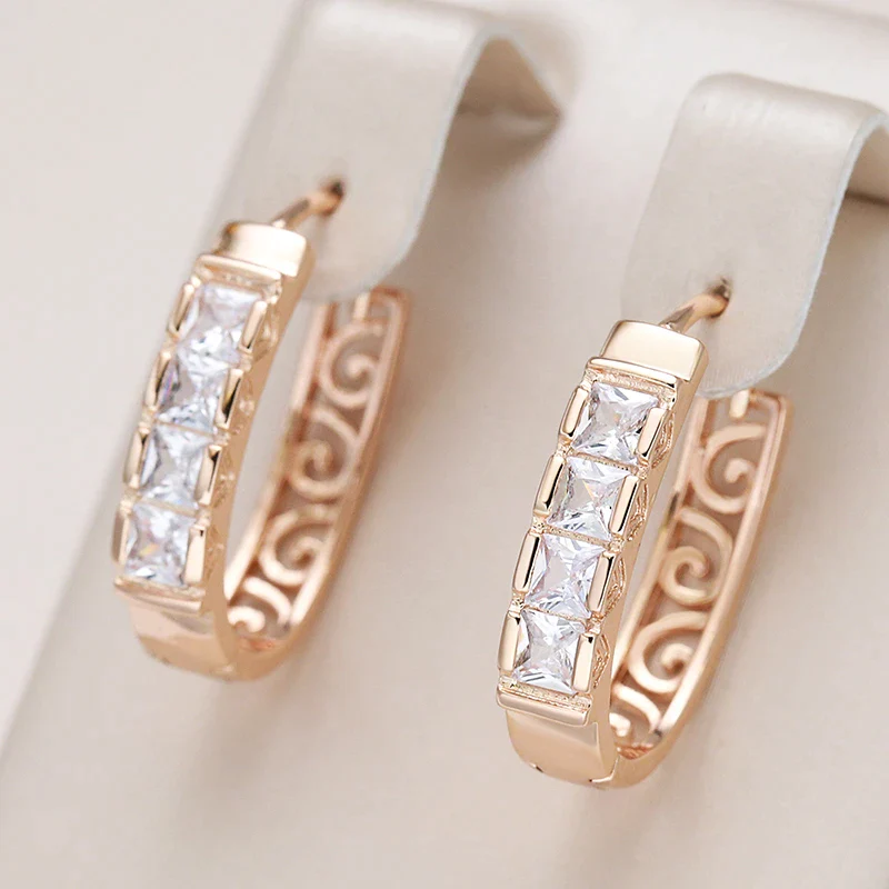 Chic Zirconia Inlay Earrings