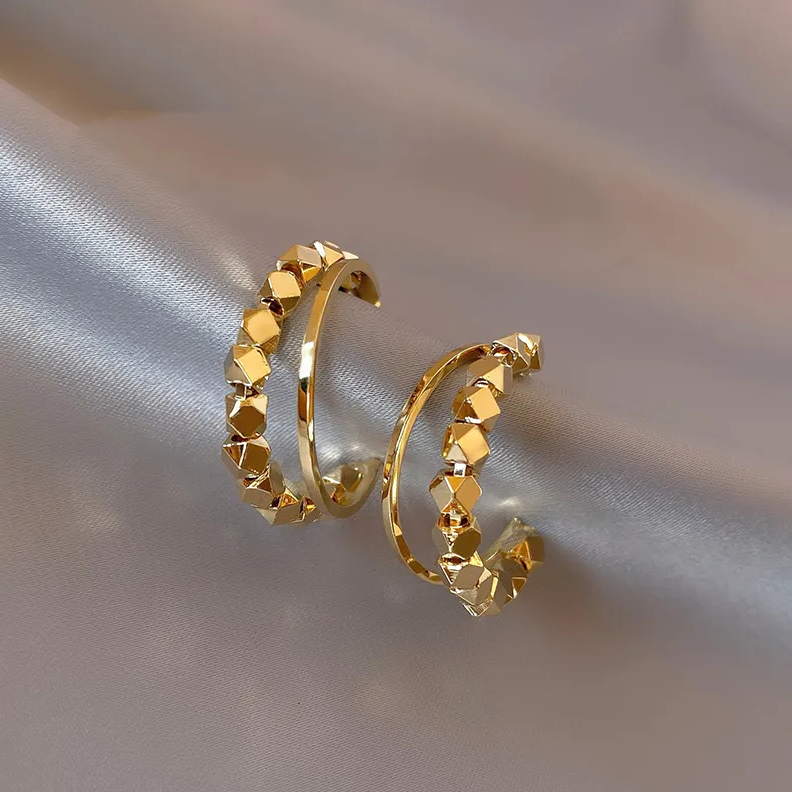Chic Gold Cubic Earrings