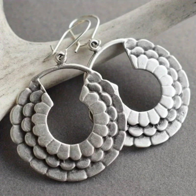 Retro Multi-Layered Mandala Earrings