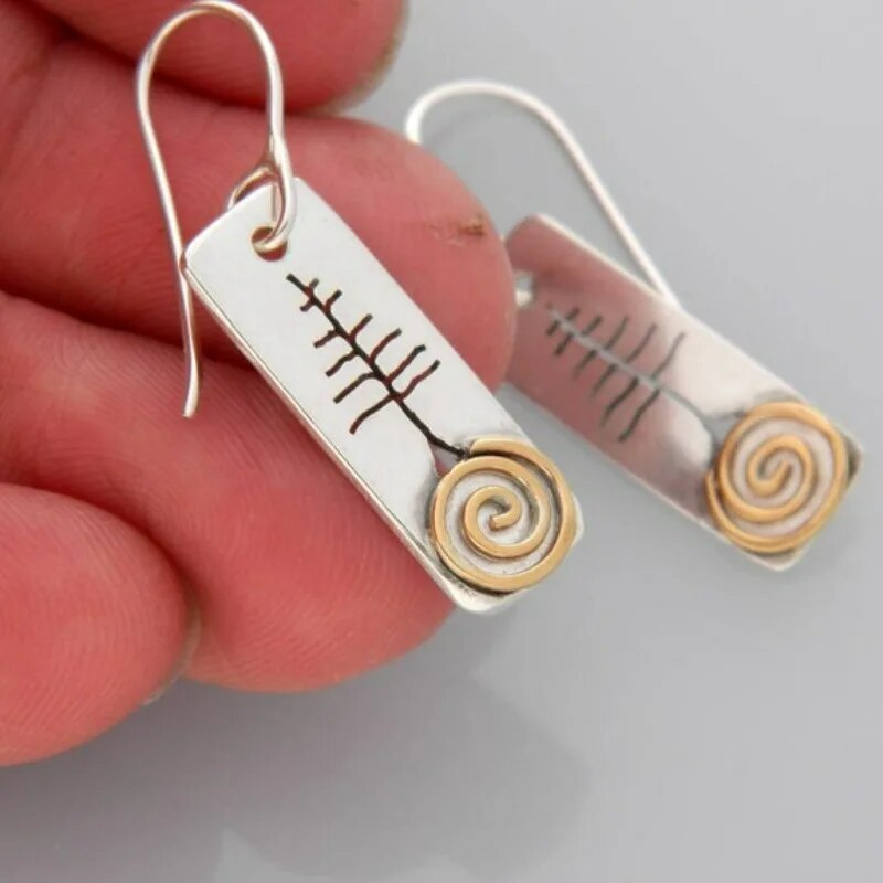 Antique-Inspired Hollow Tree Roots Earrings