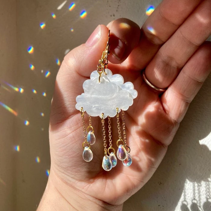 Retro-Inspired Cloud Earrings