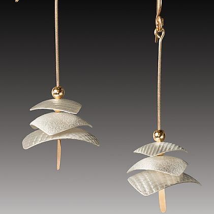 Retro Silver Plate Drop Earrings