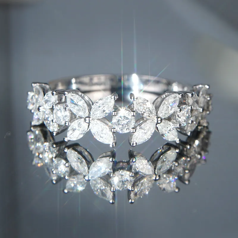 Retro Crystal Blossom Ring