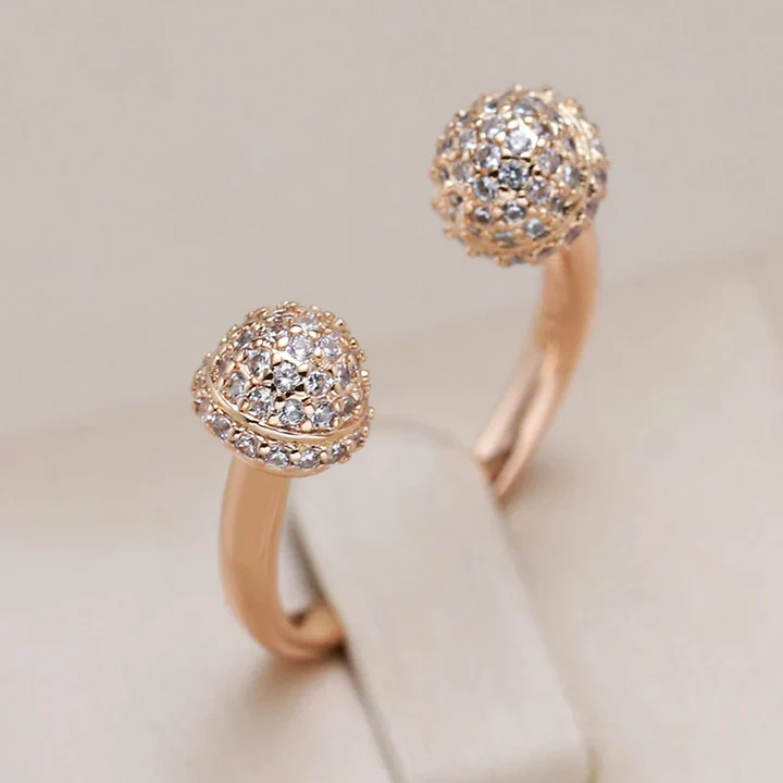 Chic Open Bright Sphere Ring