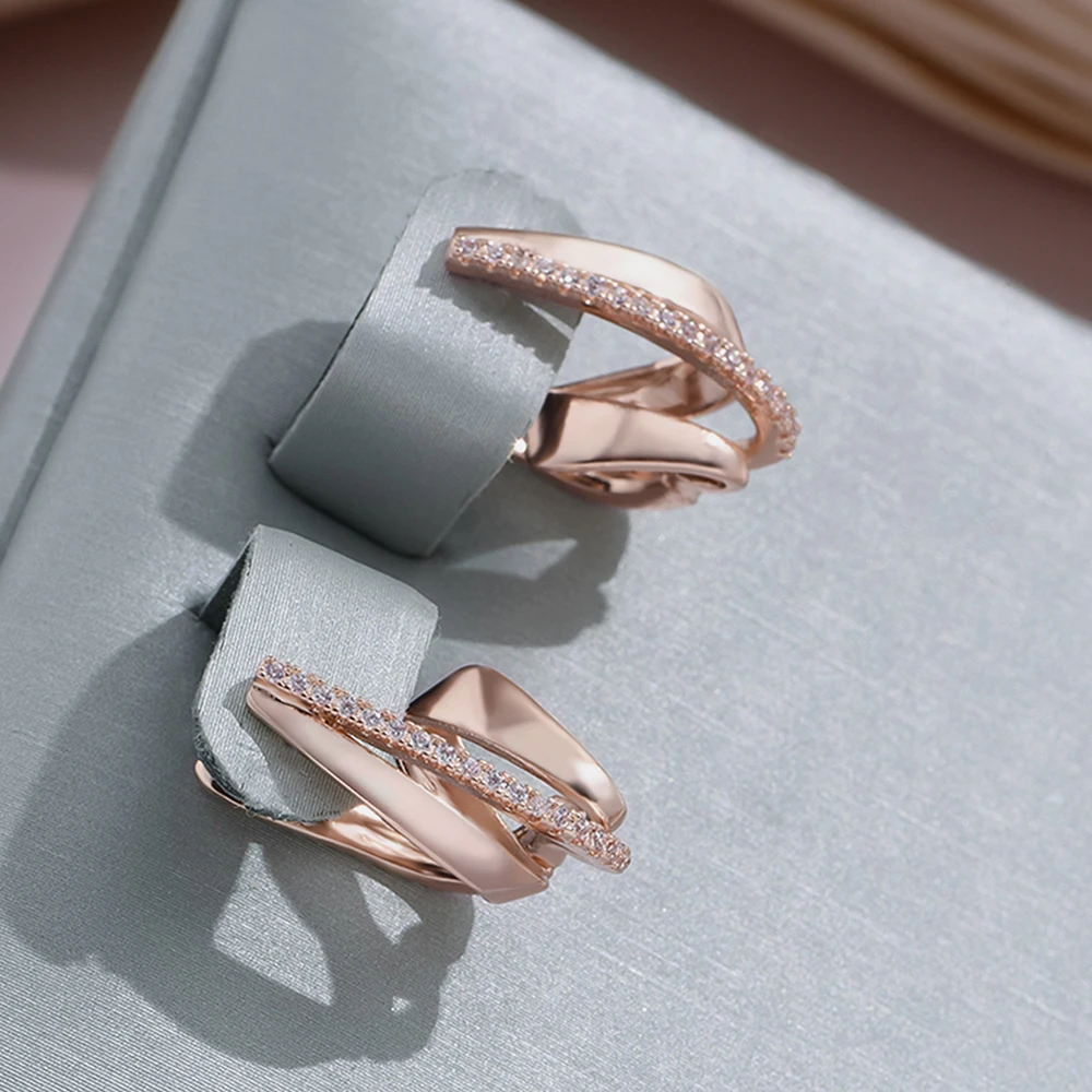 Chic Irregular Gold Earrings with a Radiant Finish