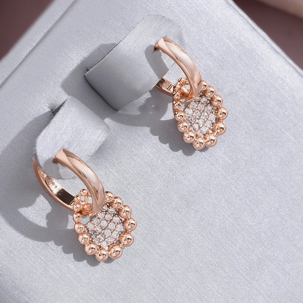 Chic Radiant Zirconia Inlaid Earrings