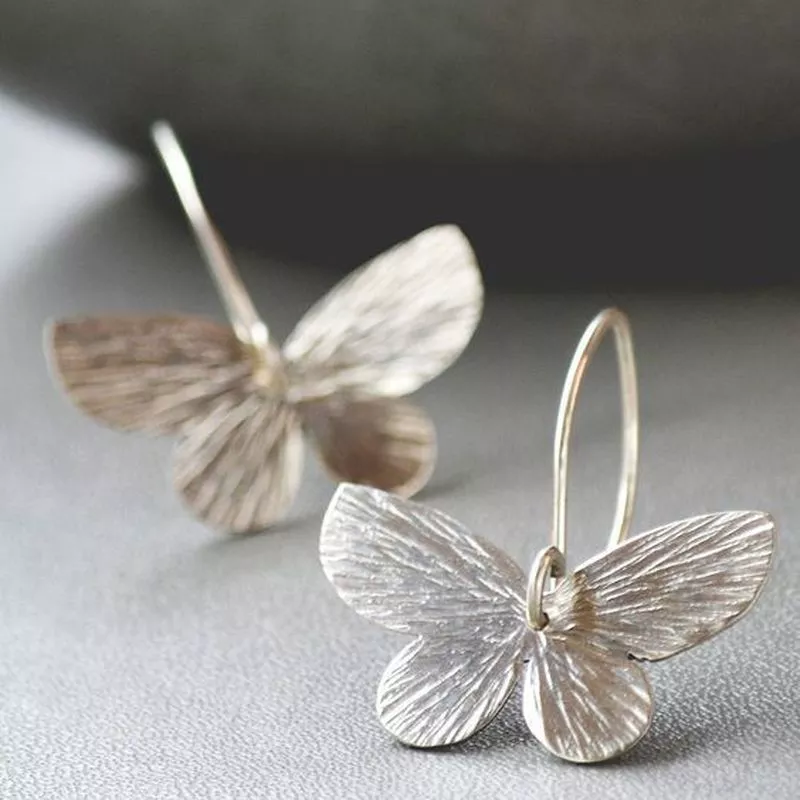 Classic Silver Butterfly Earrings