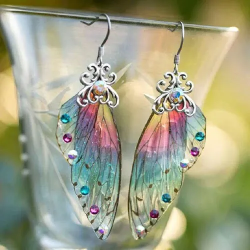 Retro Enchanted Fairy Wings Earrings
