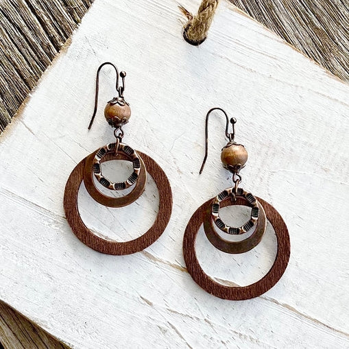 Classic Curved Leather Earrings