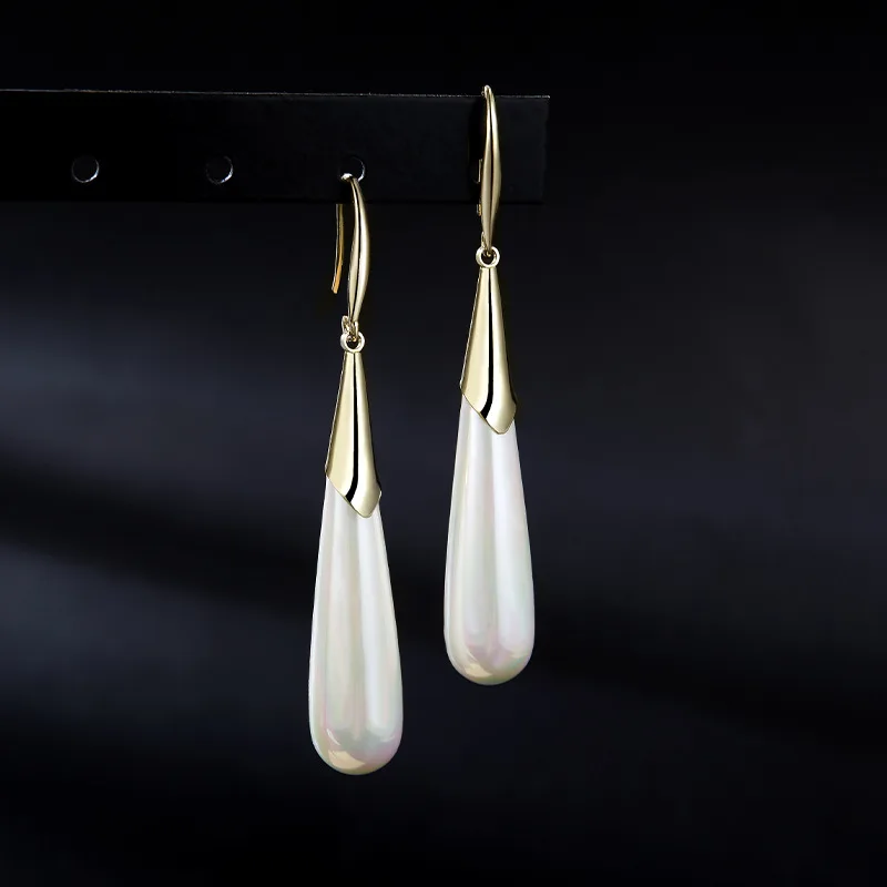 Classic White Drop Earrings
