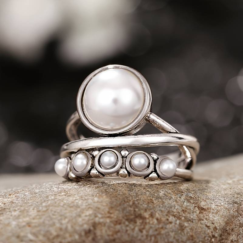 Classic Pearl and Sterling Silver Ring