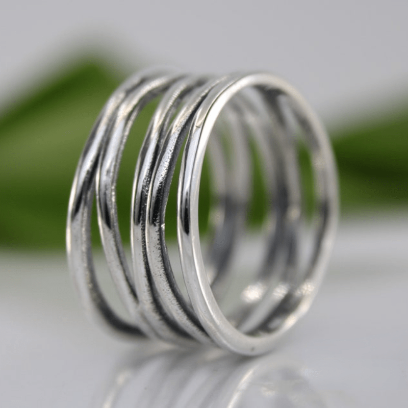 Antique Stacked Silver Ring