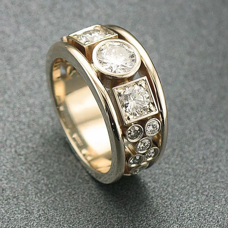 Retro Gold Zirconia Ring
