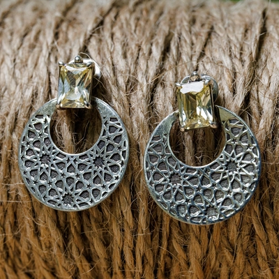 Retro Silver Moon Earrings