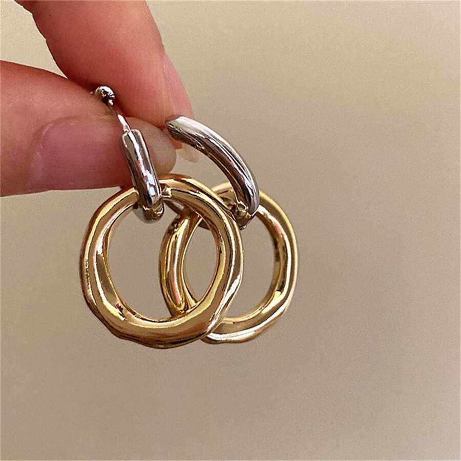 Classic Gold and Silver Hoop Earrings