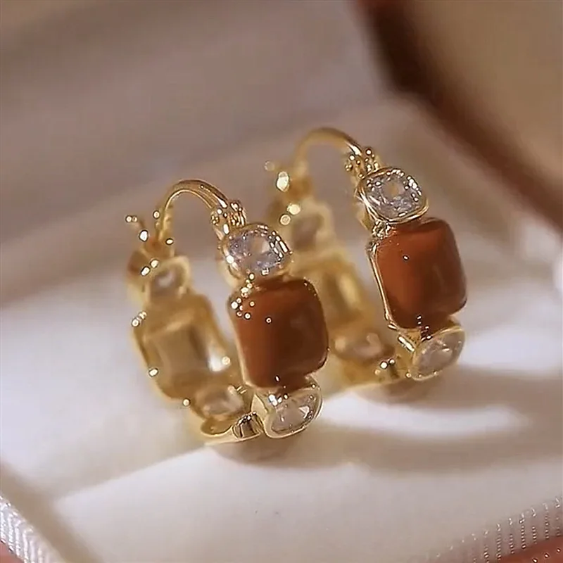 Chic Radiant Stone Earrings