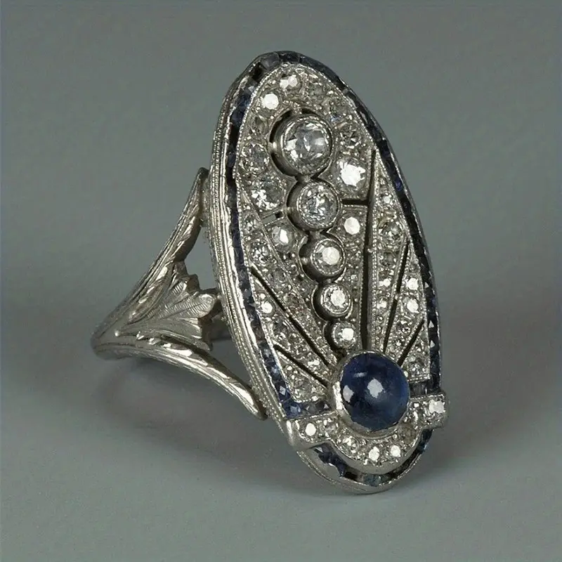 Classic Silver Oval Bright Ring