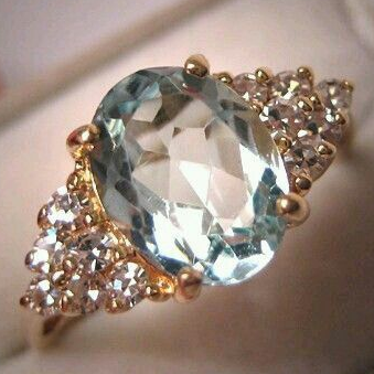 Retro Vibrant Blue Glass Ring