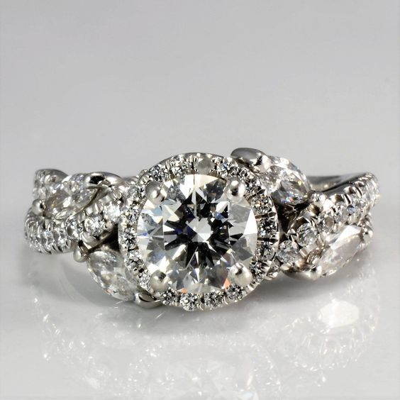 Retro Round Glass Silver Ring