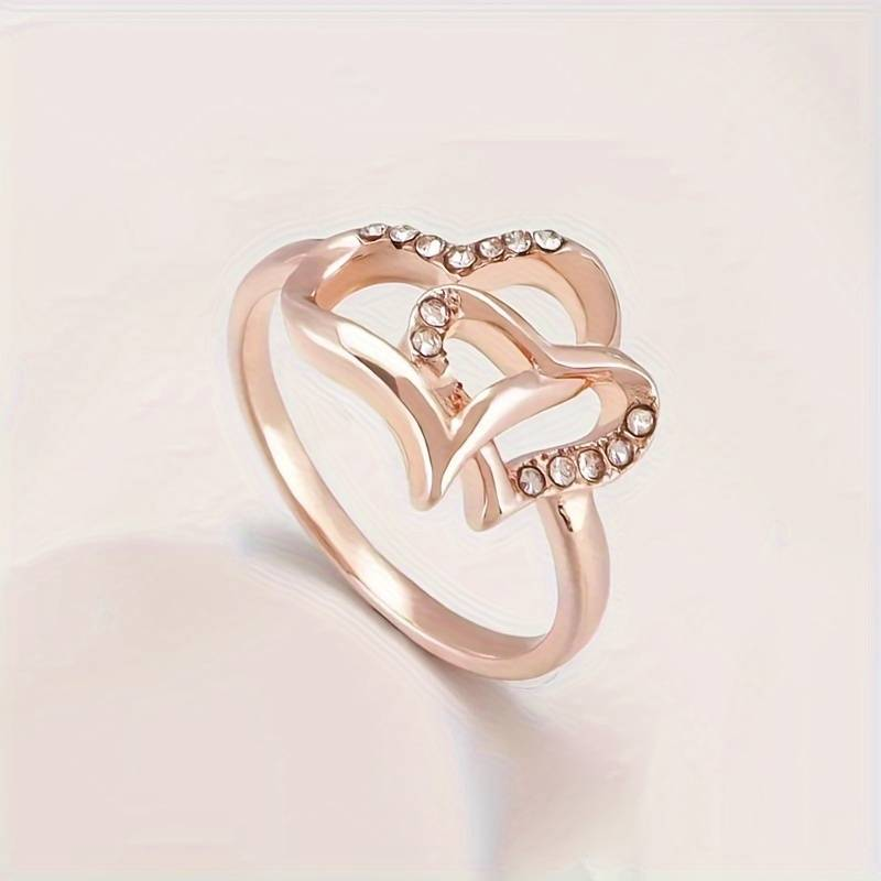 Retro Knotted Zirconia Rose Ring