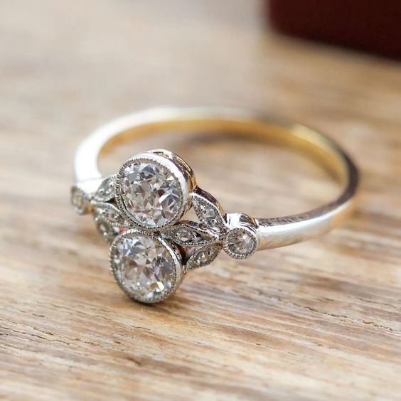 Retro Double Glass Ring