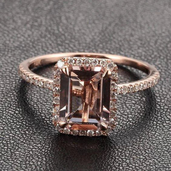 Retro Rose Glass Ring