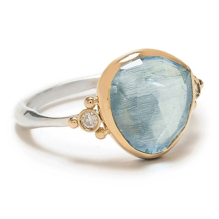 Retro Aquamarine Gemstone Ring