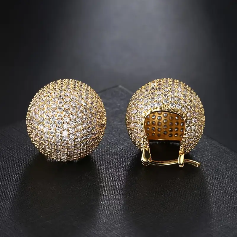 Radiant Gold Basket Earrings