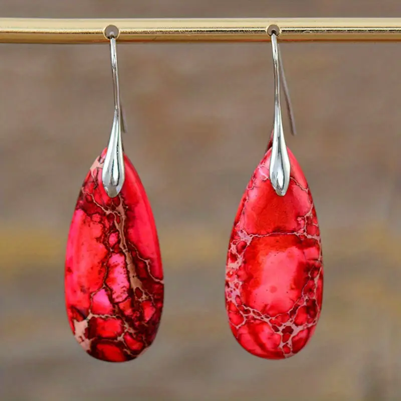 Crimson Gemstone Earrings