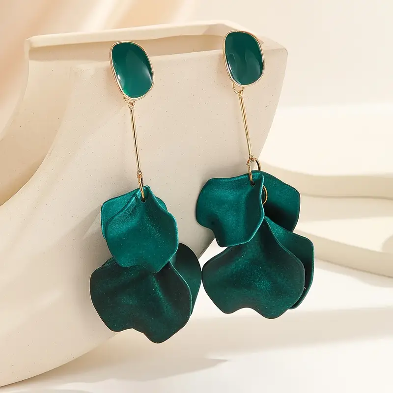 Emerald Blossom Drop Earrings