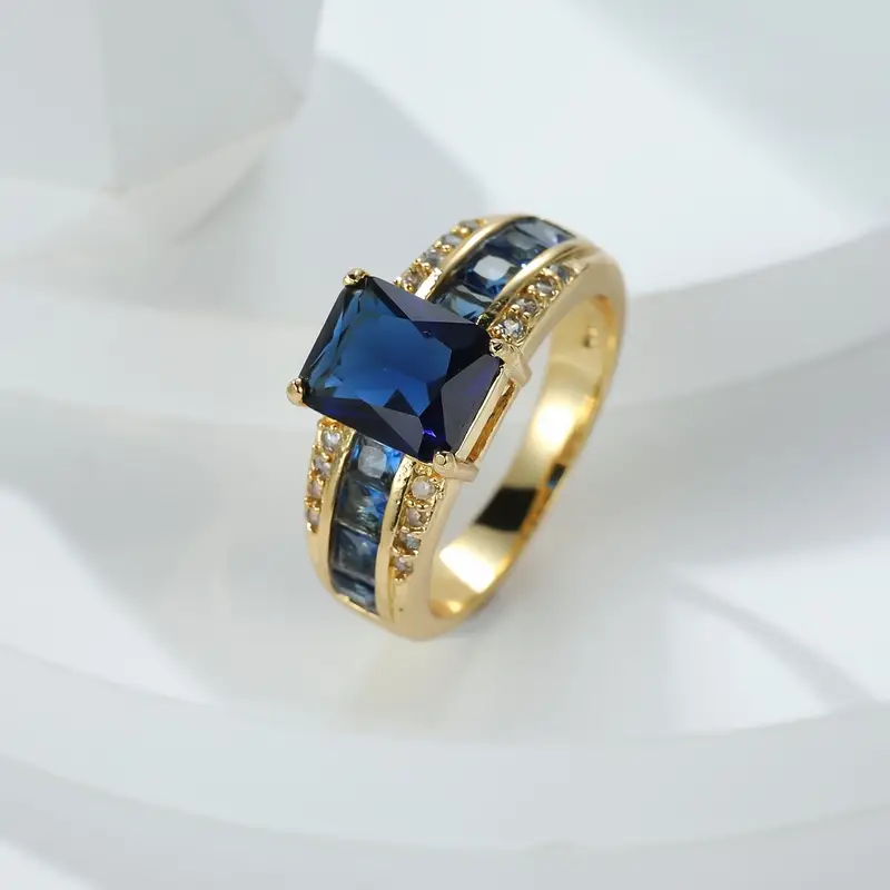 Azure and Gold Ring