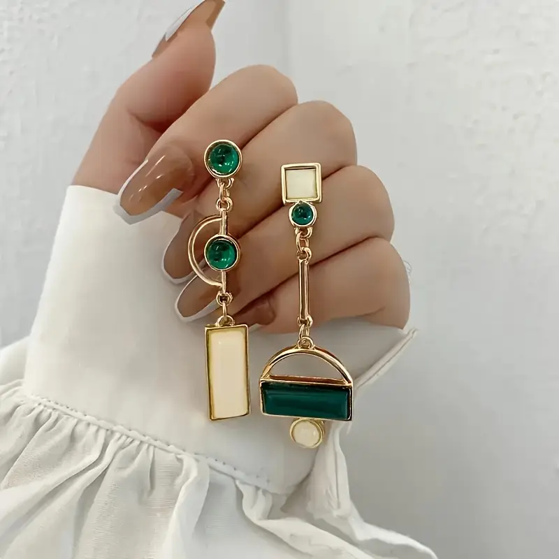 Emerald Elegance Crystal Earrings