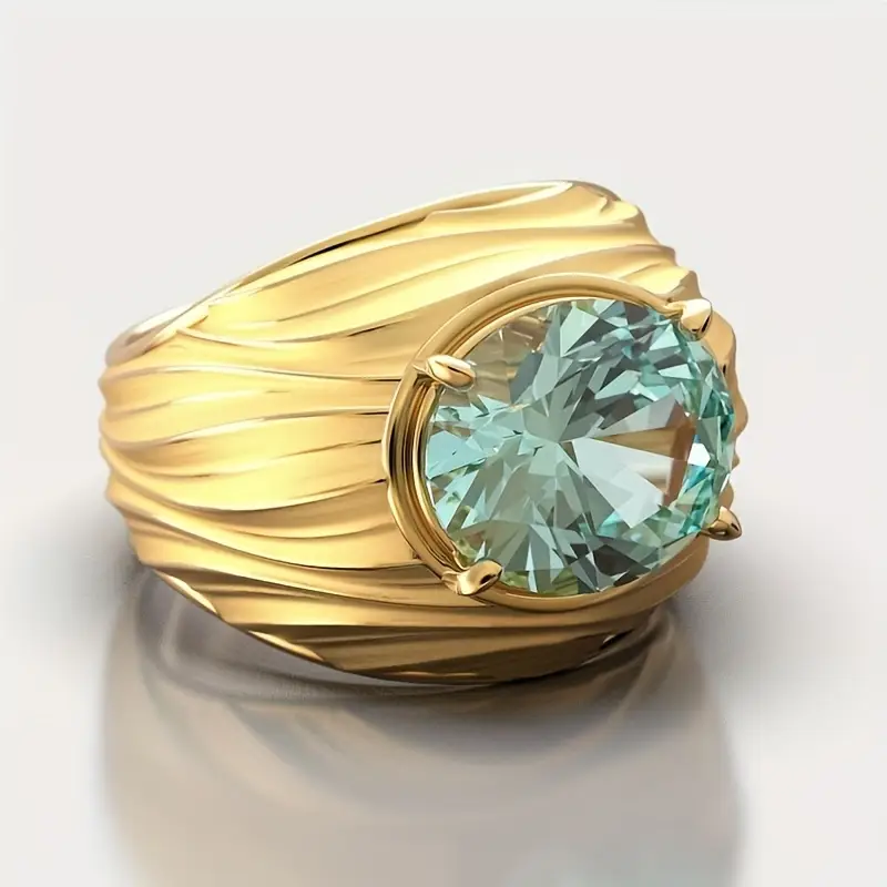 Aquamarine and Gold Ring