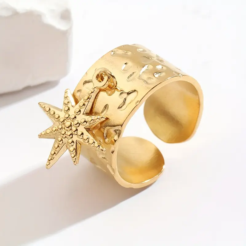 Radiant Star Adjustable Ring